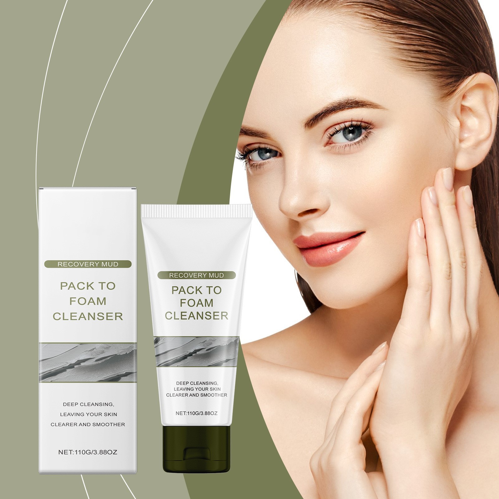 ETCONEN Recovery Body Mud Mask, Deep Cleansing Mud Clay, Korean Mud Mask from Boryeong, Deep Pore Cleanser Hydrating \u0026 Moisturizing, Korean Skincare (1 pc)